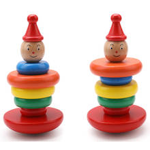 Wooden creative educational toys baby rainbow tower ring toy stacks rainbow circle baby education educational toys M18 2024 - buy cheap