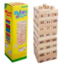 48 Pcs Wooden Stacking Board Games Building Blocks Toy Gift for Children To Communicate With Parents Logs Block Toys 2024 - buy cheap