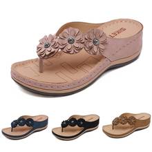 Sandálias vintage florais femininas, chinelos plataforma para mulheres, moda flor, verão, praia, sapatos pretos, pinkx0008, 2020 2024 - compre barato