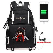 Anime HELLSING HELLSING School Backpack Men Women Travel Shoulder Laptop Bags Cosplay Kids Teens Student Bookbag Gift 2024 - buy cheap