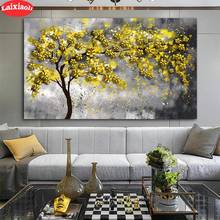 Quadro de pintura abstrata com miçangas, árvore rica em ouro, ponto cruz 5d, mosaico de bordado com miçangas, presente de decoração para casa, quadro de bordado 2024 - compre barato