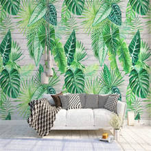 Milofi Nordic minimalist tropical plant turtle leaves background wall large mural wallpaper 2024 - buy cheap