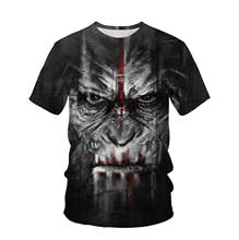 2021summer fashion t-shirt for men animal orangutan 3D printed casual O-neck t-shirt men's hip-hop street men's clothing 2024 - buy cheap