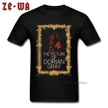 Vintage T Shirt Men Tops & Tees Novel Design T-shirts 100% Cotton Letter Short Sleeve Fitness Clothes The Picture of Dorian Gray 2024 - buy cheap