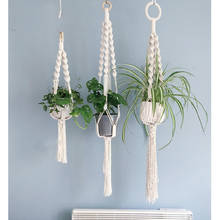 Colgador de macramé hecho a mano para plantas, flores, maceta para decoración de pared, jardín, gran oferta, 100% 2024 - compra barato