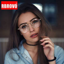 RBROVO-gafas redondas con montura De lujo para mujer y Hombre, Lentes De Lectura con espejo, antiluz azul, 2021 2024 - compra barato