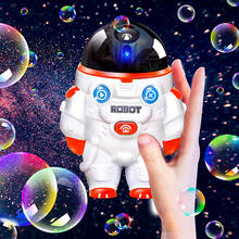 Robot de burbujas eléctrico para niños, máquina de burbujas Spaceman con sonido y luz, gran oferta, Burbuja de agua jabonosa, regalos de boda para verano al aire libre 2024 - compra barato
