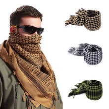 Xadrez scarfs homem quadrado leve ao ar livre xale militar árabe tático deserto exército shemagh keffiyeh arafat cobertor cachecol 2024 - compre barato