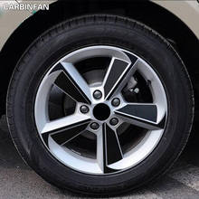 Adesivo de decalque para roda skoda octavia a7 a 7 mk3 2015, fibra de carbono, vinil, decalque externo 2024 - compre barato