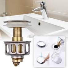 Bounce Drain Filter Drain Plug Washbasin Steel Sink Drain  Up Drain Stopper Bathroom Accessory Bounce Drain Filter 2024 - buy cheap