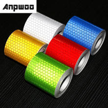 ANPWOO-Cinta adhesiva de Material reflectante para coche, pegatina de advertencia de seguridad para motocicletas y automóviles, película reflectante, 5cm x 3m 2024 - compra barato