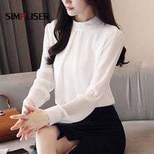 Chiffon Shirts Women Long Sleeve Blouses White Black Red Blue Female Office Work Wear Tops Casual Woman Blouses Shirts 2021 2024 - buy cheap