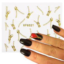 1 лист золотой молнии 3D дизайн наклейки для дизайна ногтей наклейки инструменты для украшения маникюра Сделай Сам советы для дизайна ногтей Аксессуары для красоты 2024 - купить недорого
