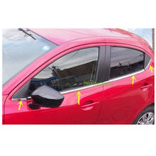 Car Sticker Stainless Steel Glass Window Garnish Pillar Middle Column Strip Trim For Mazda 2 Demio 2015 2016 2017 2018 2019 2024 - buy cheap