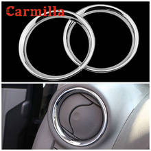 Car-Styling ABS Chrome Air Vent Decoration Circle Air Outlet Sequins Sticker for Nissan Versa Almera Latio 2012 - 2016 2017 2024 - buy cheap