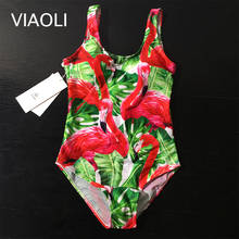 New One Piece Swimsuit arrival Sexy Women Leaf Print Swimwear Monokini Padded Swim Suit Retro Bodysuit Bathing Suit Beachwear 2024 - buy cheap