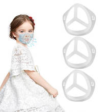 3pc Child 3D Face Mouth Mask Support Breathing Assist Help Mask Inner Cushion Bracket Silicone Face Mask Holder Breathe Smoothly