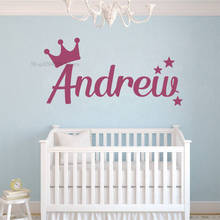 Pegatinas de pared con nombre personalizado, vinilo con nombre personalizado para bebé niña, decoración de guardería, arte para habitación de niños, Mural extraíble CN453 2024 - compra barato