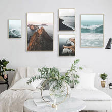 Scandinavian Style Sea Wave Canvas Poster Mountain Forest Sea Wall Art Print Painting Decorative Picture For Living Room Decor 2024 - buy cheap