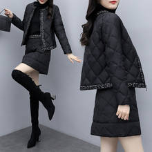 Women 2020 Winter Down Coat Jacket And Skirt 2 Piece Set Tracksuit Female Short Parka Thick Warm Casual Ladies Fashion Suit Y745 2024 - buy cheap