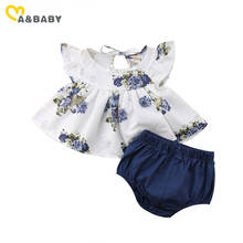 Ma & Baby-Conjunto de ropa para bebé recién nacido de 0 a 24 meses, ropa con volantes, Tops, pantalones cortos, trajes, Verano 2024 - compra barato