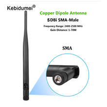 Kebidumei-antena de 2.4 ghz 5dbi 802.11b/g aérea sma macho, antena wi-fi para mini pci u. fl ipx para sma macho pigtail 2024 - compre barato