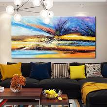 Arthyx-paleta pintada a mano de gran tamaño, pinturas al óleo abstractas sobre lienzo, imágenes de arte moderno para pared, decoración del hogar y sala de estar 2024 - compra barato