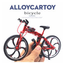 Mini 1:10 liga modelo de bicicleta diecast metal dedo mountain bike corrida brinquedo curva estrada simulação coleção brinquedos para crianças 2024 - compre barato