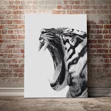 Wall Art Modular Wild Roar Tiger Canvas Angry Cool Animal Pictures Home Decor Painting Prints Poster Living Room Cuadros Frame 2024 - buy cheap