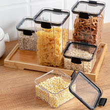 Caixa de armazenamento de alimentos para cozinha, cêra transparente selada, refrigerador, grãos de chá, cereal, recipiente selado 2024 - compre barato