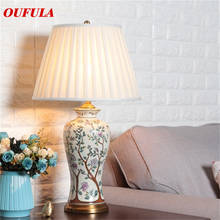 OUFULA Ceramic Table Lamps Desk Luxury Modern Contemporary Fabric for Foyer Living Room Office Creative Bed Room Hotel 2024 - buy cheap