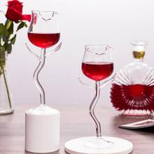 Copa de vino de alta borosilicato, exquisita Base estable, transparente, con forma de rosa, copas de champán para el hogar 2024 - compra barato