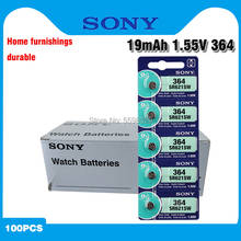 Bateria botão 100 de óxido de prata da sony, célula de bateria 364 v original sr621sw v364 sr60 sr621 ag1 fabricada no japão 2024 - compre barato