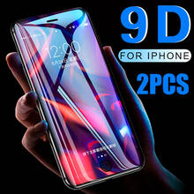 9D la cobertura completa de protección de vidrio para iphone 6 6S 7 7 plus X XR XS MAX vidrio en iphone 7 8 6 X XR XS MAX protector de pantalla temperamento 2024 - compra barato