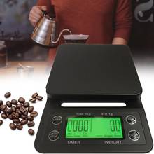 Báscula de café por goteo con temporizador, balanza Digital electrónica portátil de alta precisión, LCD, 3kg/0,1g, 5kg/0,1g 2024 - compra barato