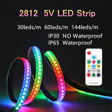 WS2812B LED Strip Light 30led 60led 144led Individually Addressable with RF IP30 IP65 1m 2m 3m 4m 5m WS2812 IC LED RGB Tape DC5V 2024 - buy cheap