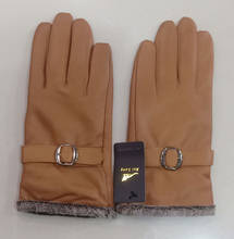 Women Gloves For 2019 Winter Wool lined Winter Real Leather Glove Warm Ladies Luxury Sheepskin Inner Gloves Black Leather Gloves 2024 - buy cheap