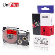 UniPlus XR 9RD EZ Label Tapes Compatible KINGJIM CASIO Printer Ribbon XR-9RD Black on Red 9mm for Casio KL-M40 KL-M50 KL-S10 2024 - buy cheap