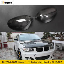 Carbon Fiber Mirror cover For BMW 1 Series Hatchback 116i 120i 130i 135i 2004-2008 year E81 E87 Car rear mirror cap stick-on 2024 - buy cheap