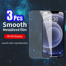 Protetor de tela de vidro temperado para iphone, 3 pçs, para iphone 11 pro 12 mini x xr xs max se 8 7 6 6s plus película protetora de tela 2024 - compre barato