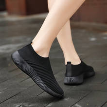 Women Vulcanized Shoes High Quality Women Sneakers Slip On Flats Shoes Women Loafers Plus Size 42 Walking Flat 2024 - buy cheap