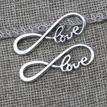 20 Pieces 12*38mm Antique Silver Plated Love Bracelet Charms Diy Handmade Love Connectors 2024 - buy cheap