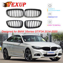 Kidney Grill Grilles Gloss Black Front Bumper for BMW 3 Series GT F34 2013-2020 320i 328i 335i XDrive Double Line M Style 2024 - buy cheap