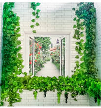 240CM artificial plant flower vine wedding home, arch decoration fake plant leaves rattan trailing fake flower ivy wall 2024 - buy cheap
