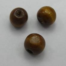 100 café 12mm contas de madeira redondas beads contas de madeira 2024 - compre barato