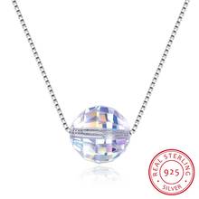 LEKANI Crystal Women Necklace Fine Jewelry Ball Crystal Pendant Necklace Fine Jewelry Collares de prata 2024 - buy cheap