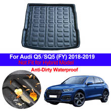 Alfombrilla para maletero trasero de coche, bandeja de carga, revestimiento para maletero, Protector de suelo para Audi Q5 SQ5 FY 2018 2019, antisuciedad y antiagua 2024 - compra barato
