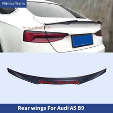 Rear Spoiler for Audi A5 S5 Sedan 4 Door 2017 2018 2019 Carbon Fiber/frp Rear Trunk Lip Spoiler Car Boot Trim Wing 2024 - buy cheap