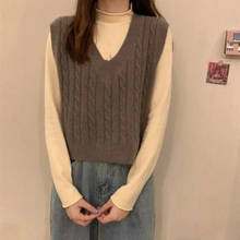 Indie Clothes Y2k Sweater Vest Women Jumper V Neck Pullover Knitted Vests Harajuku Preppy Style Top Autumn E-girl Alt Aesthetic 2024 - buy cheap