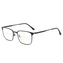 Business Anti-blue Progressive Multifocal Reading Glasses Women Smart Zoom Elderly Eyewear Men Protable Presbyopic Glasses 2024 - buy cheap